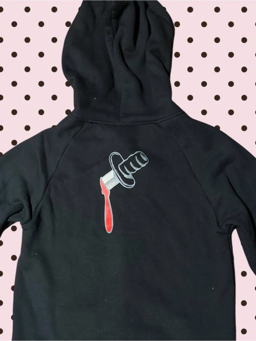 Emily the Strange Black Zip Hoodie One of one - Picture 3 of 3
